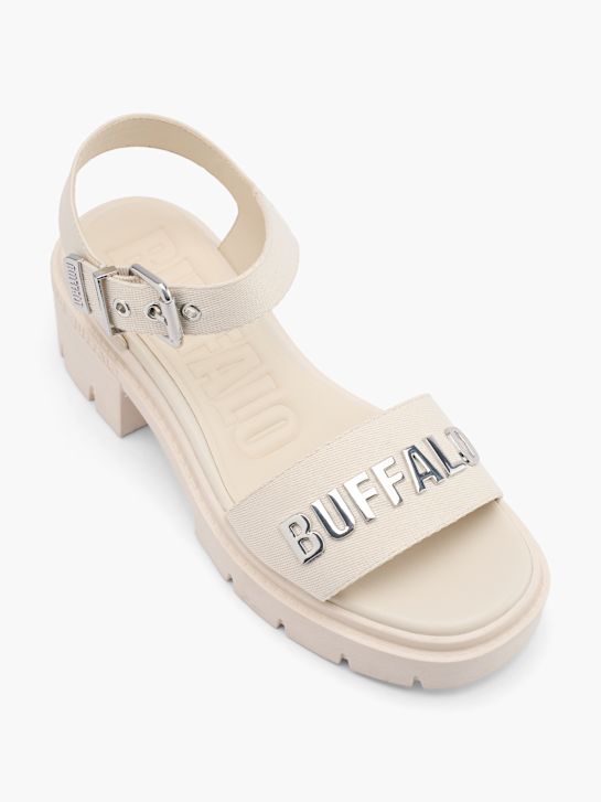 búfalo de tacón de la sandalia beige deichmann