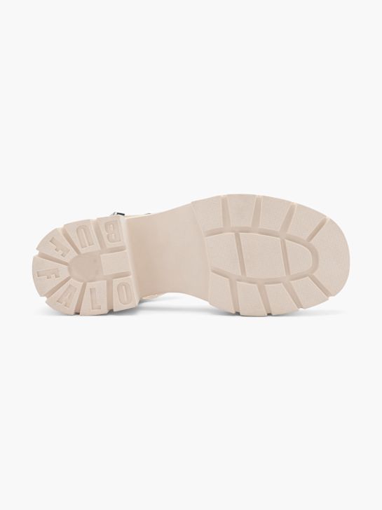 búfalo de tacón de la sandalia beige deichmann