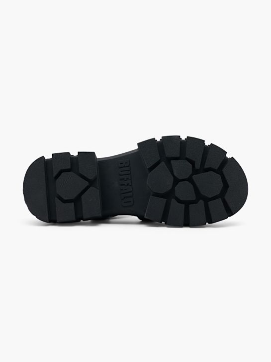 búfalo de tacón de la sandalia negro deichmann