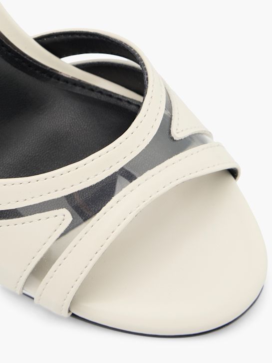 búfalo de tacón de la sandalia blanco deichmann