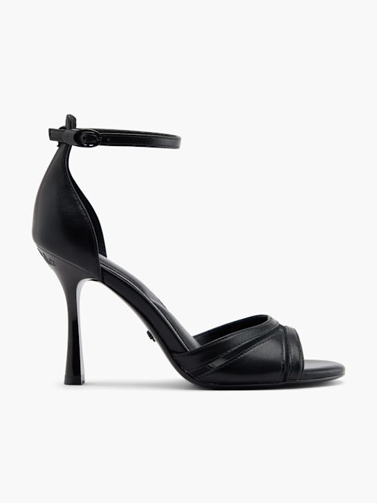 búfalo de tacón de la sandalia negro deichmann