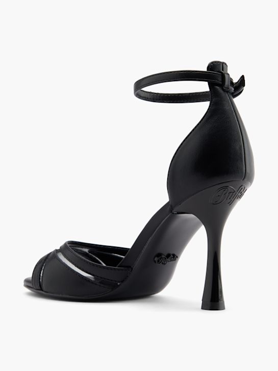 búfalo de tacón de la sandalia negro deichmann