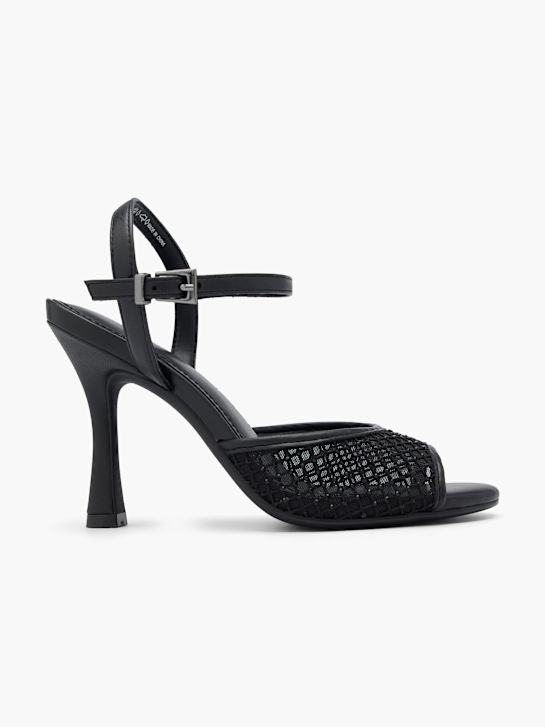 pasarela de tacón de la sandalia negro deichmann