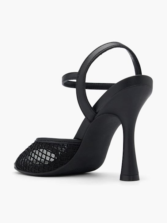 pasarela de tacón de la sandalia negro deichmann