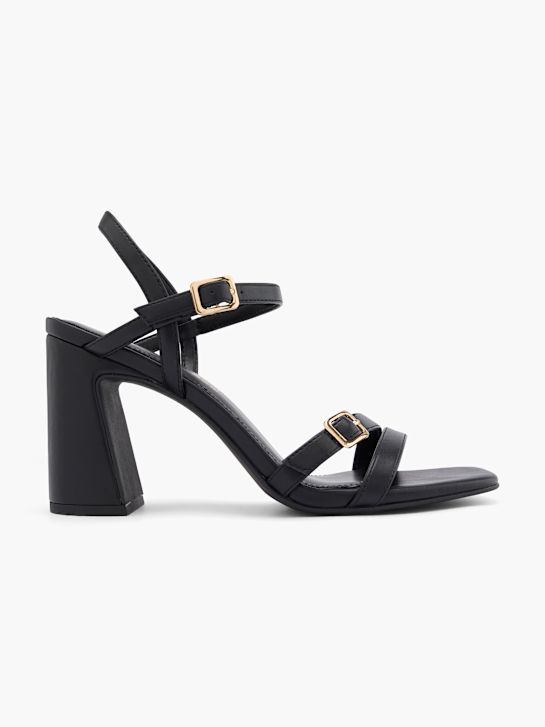 pasarela de tacón de la sandalia negro deichmann