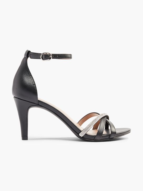 pasarela de tacón de la sandalia negro deichmann