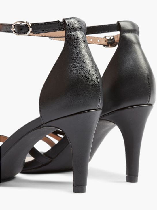 pasarela de tacón de la sandalia negro deichmann