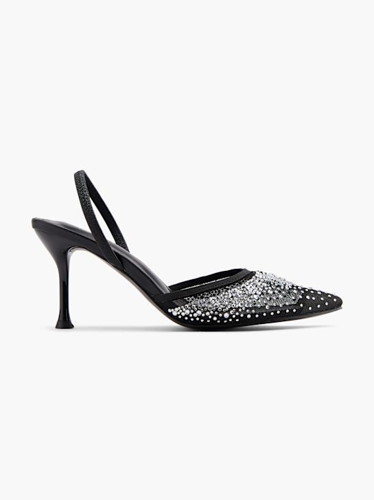 pasarela slingback talón negro deichmann