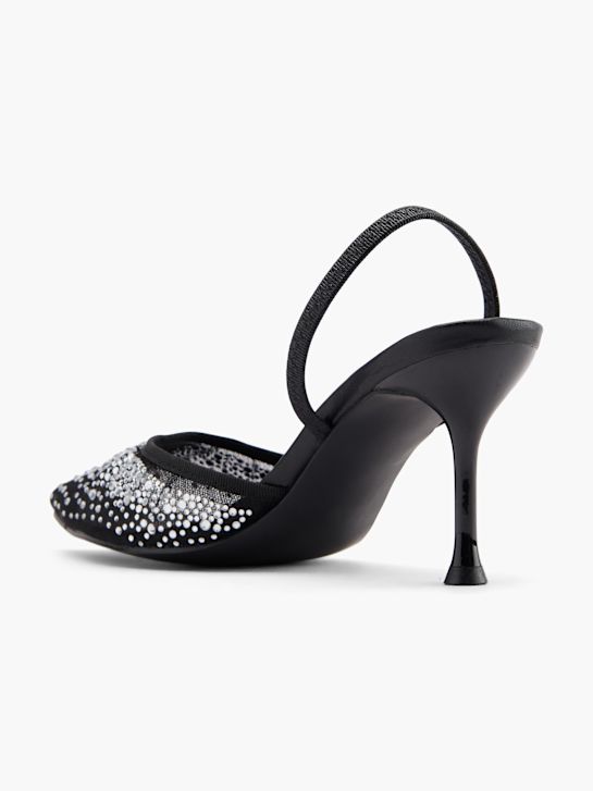 pasarela slingback talón negro deichmann