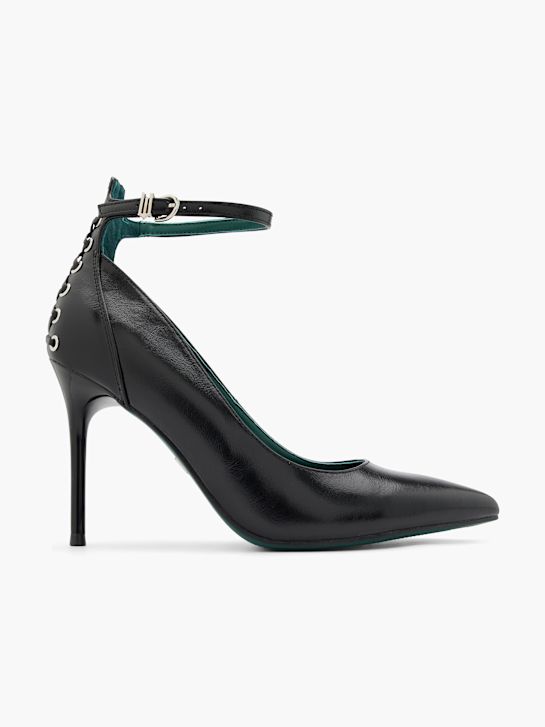 wicked atado talón negro deichmann