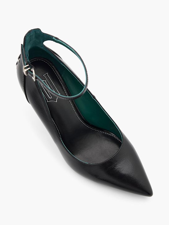wicked atado talón negro deichmann