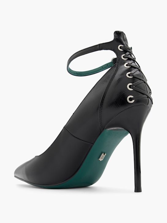 wicked atado talón negro deichmann