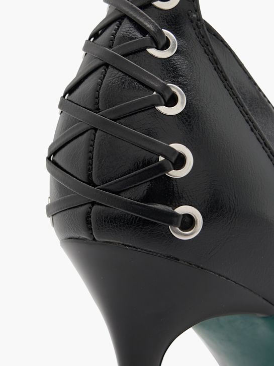 wicked atado talón negro deichmann