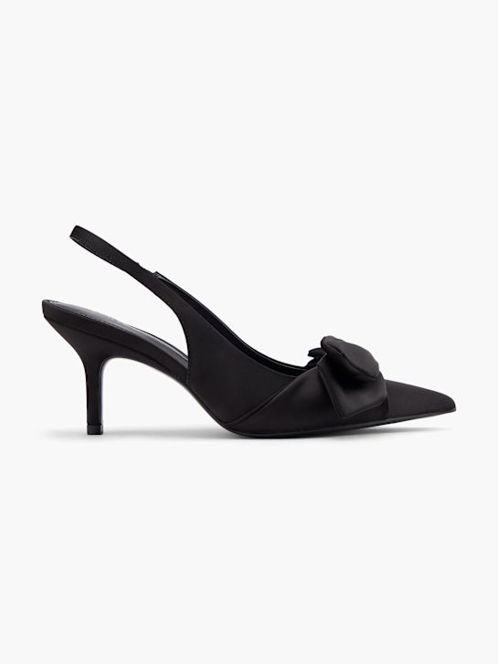 pasarela slingback talón negro deichmann