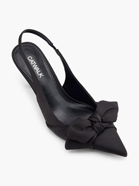 pasarela slingback talón negro deichmann