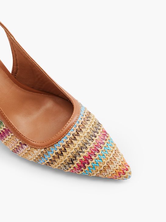 pasarela slingback talón marrón deichmann