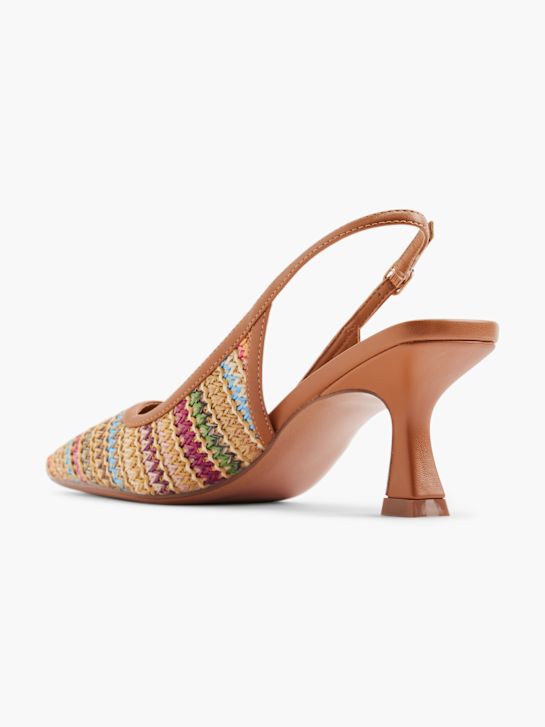 pasarela slingback talón marrón deichmann