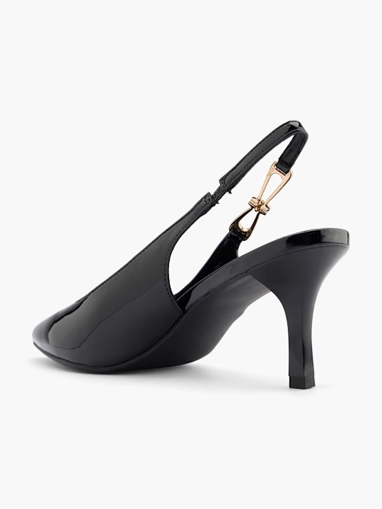 pasarela slingback talón negro deichmann