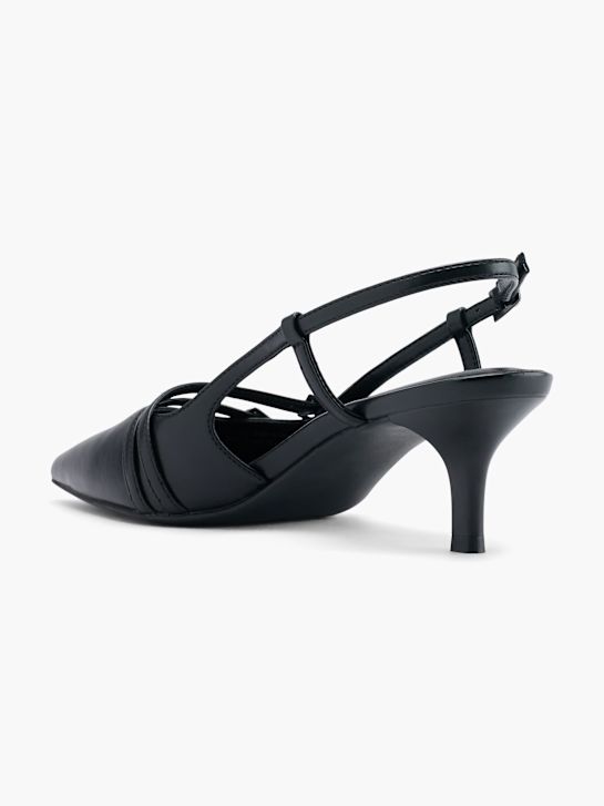 pasarela slingback talón negro deichmann