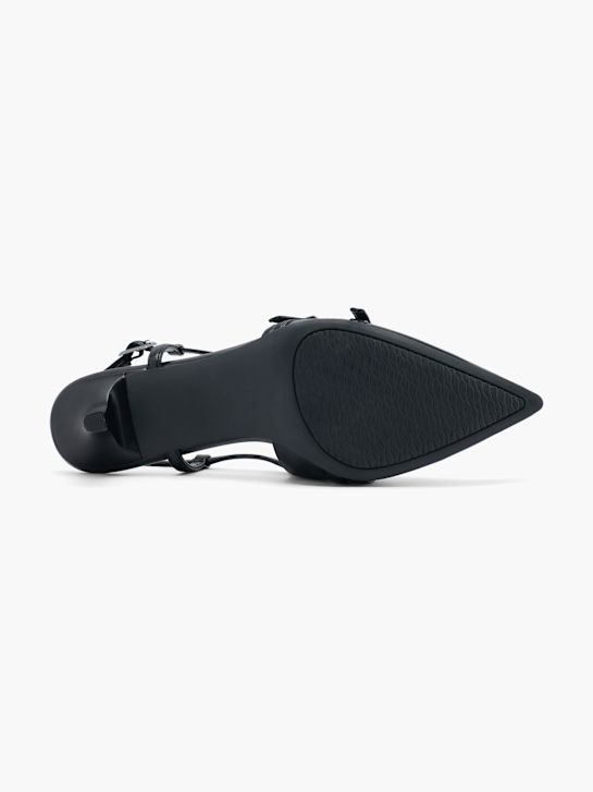 pasarela slingback talón negro deichmann