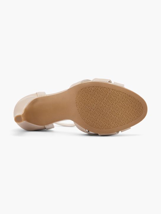 pasarela atado tacón beige deichmann