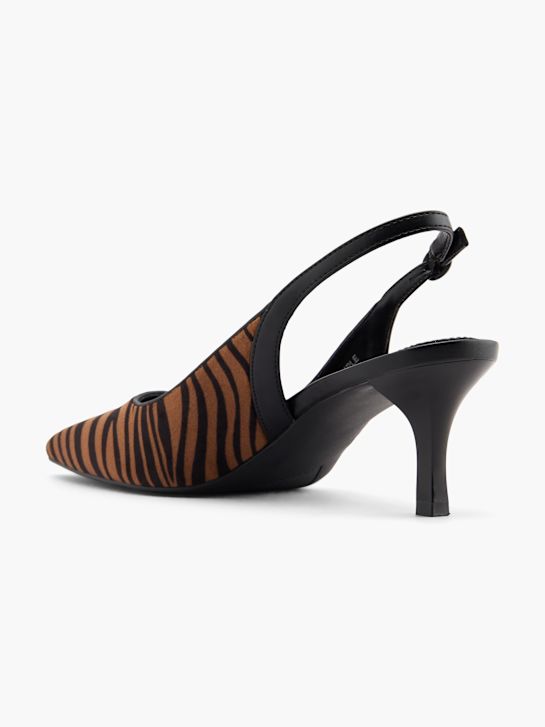 pasarela slingback talón marrón deichmann