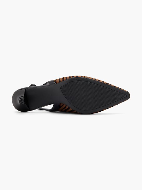 pasarela slingback talón marrón deichmann