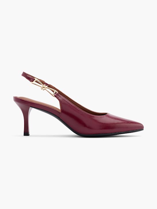 pasarela slingback talón rojo deichmann
