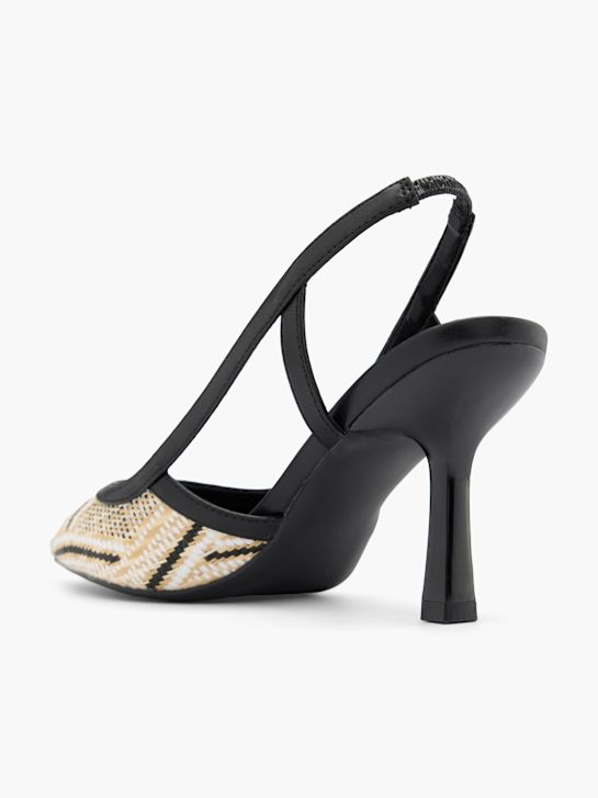 graceland slingback tacón beige deichmann