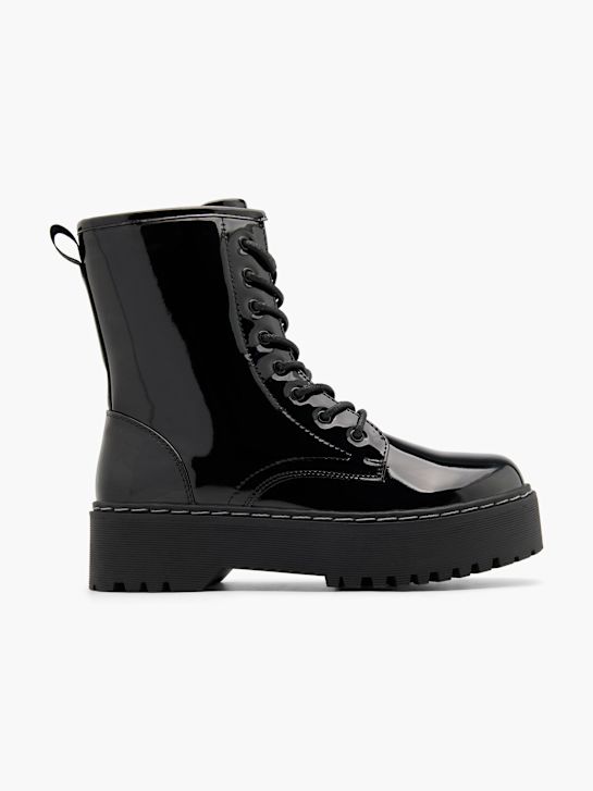 pasarela de cordones de arranque negro deichmann