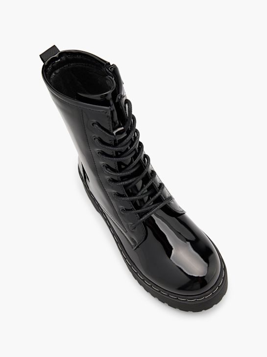 pasarela de cordones de arranque negro deichmann
