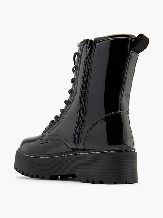 pasarela de cordones de arranque negro deichmann