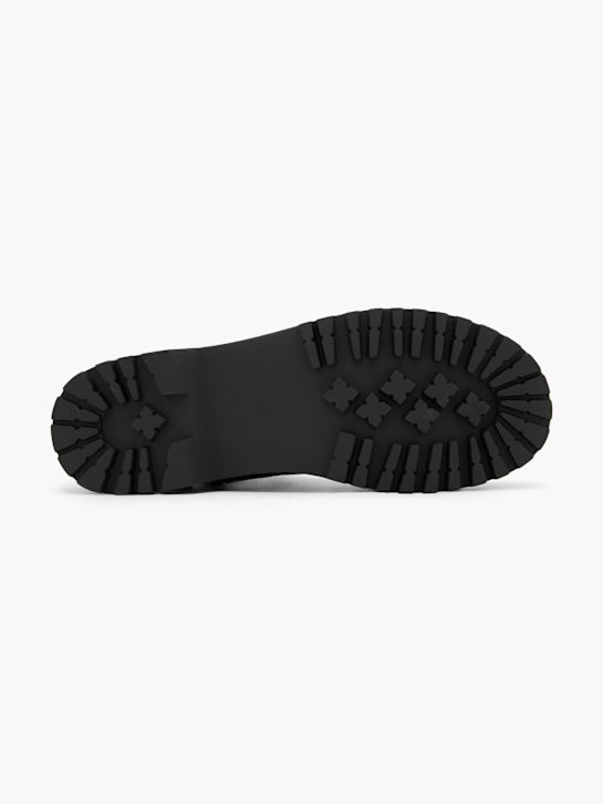 pasarela de cordones de arranque negro deichmann