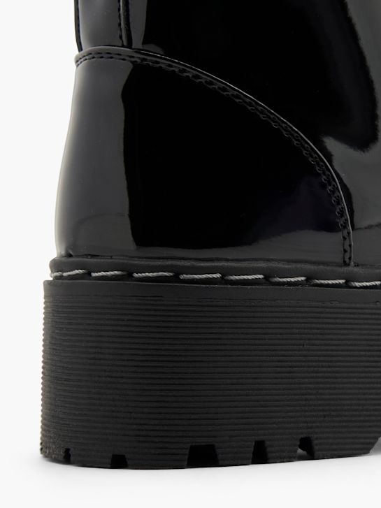 pasarela de cordones de arranque negro deichmann