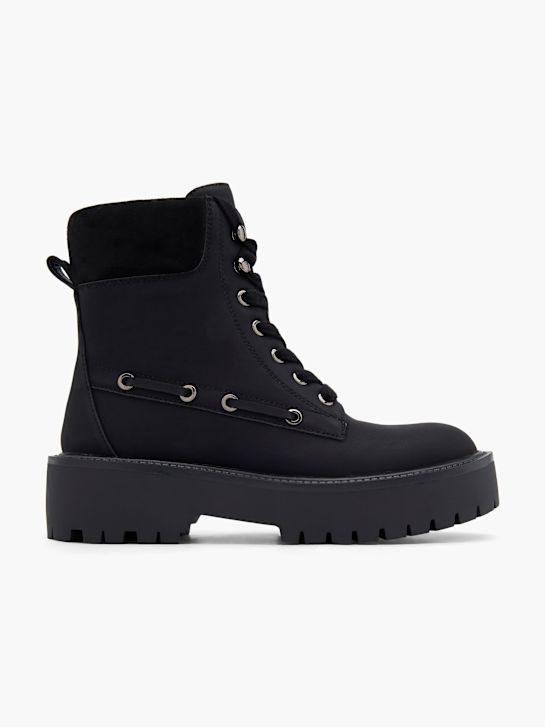 pasarela de cordones de arranque negro deichmann