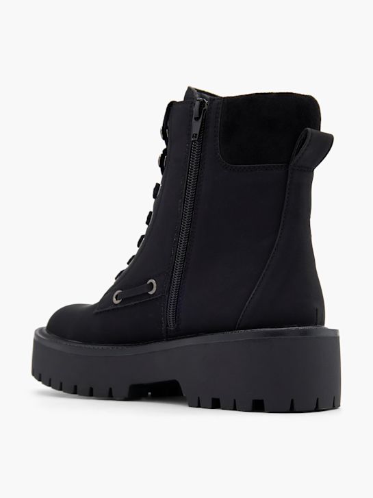 pasarela de cordones de arranque negro deichmann