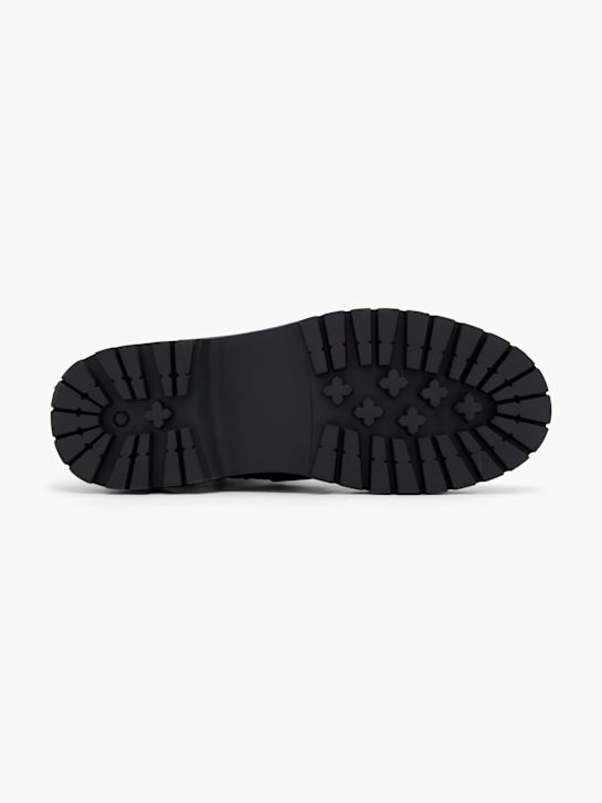 pasarela de cordones de arranque negro deichmann
