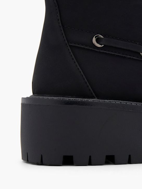pasarela de cordones de arranque negro deichmann