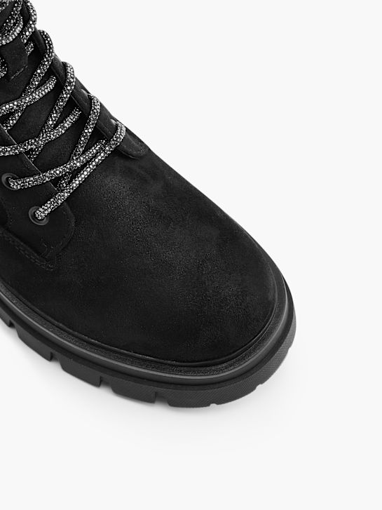 pasarela de cordones de arranque negro deichmann