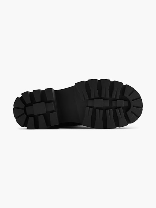 pasarela de cordones de arranque negro deichmann