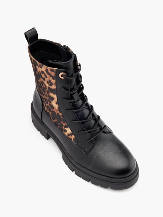 pasarela de cordones de arranque negro deichmann