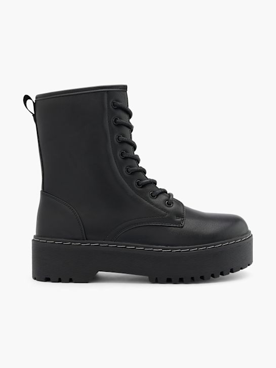 pasarela de cordones de arranque negro deichmann