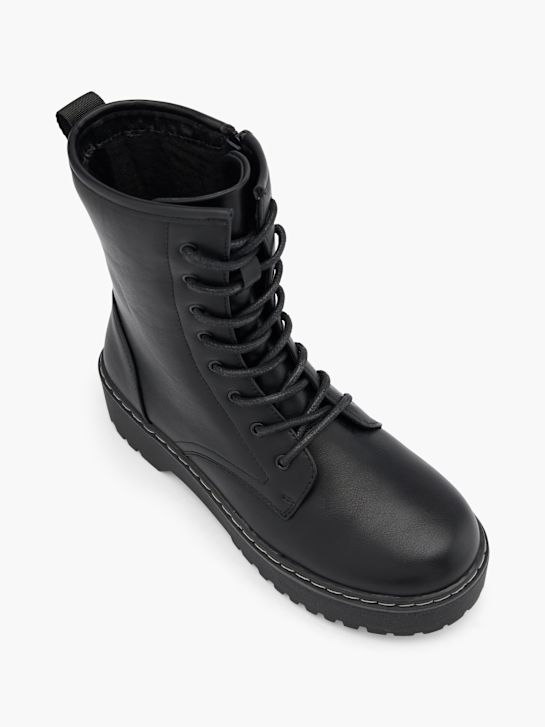 pasarela de cordones de arranque negro deichmann