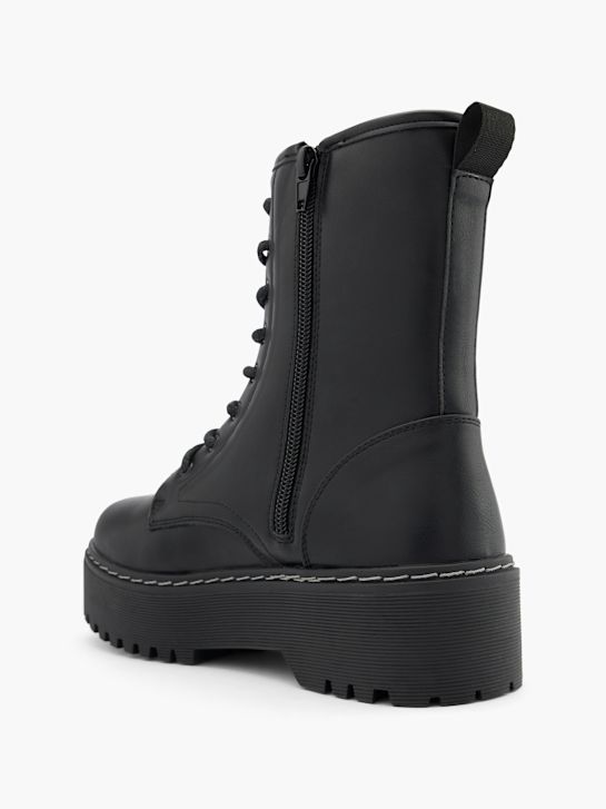 pasarela de cordones de arranque negro deichmann