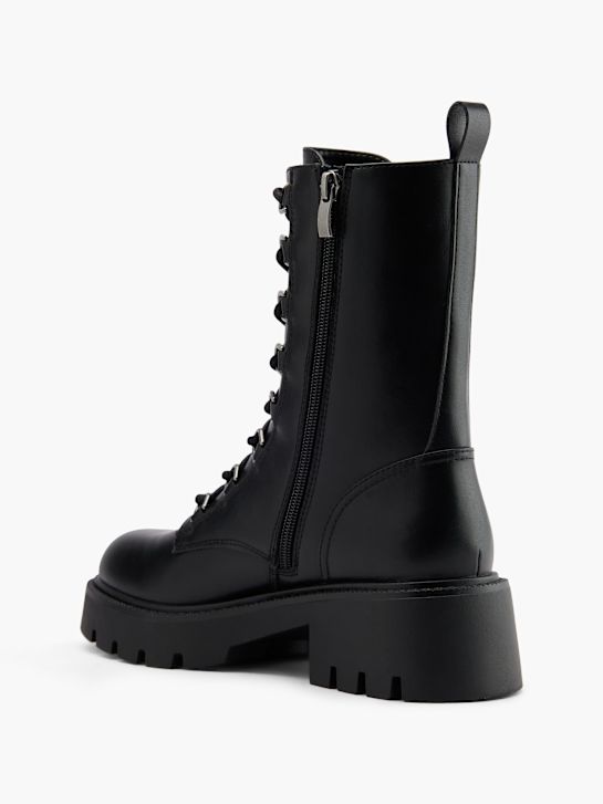 pasarela de cordones de arranque negro deichmann