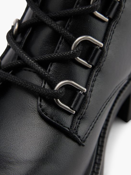 pasarela de cordones de arranque negro deichmann