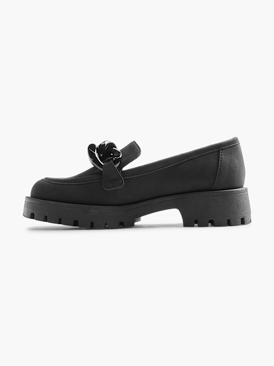 pasarela mocasines negro deichmann