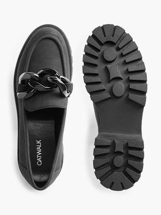 pasarela mocasines negro deichmann