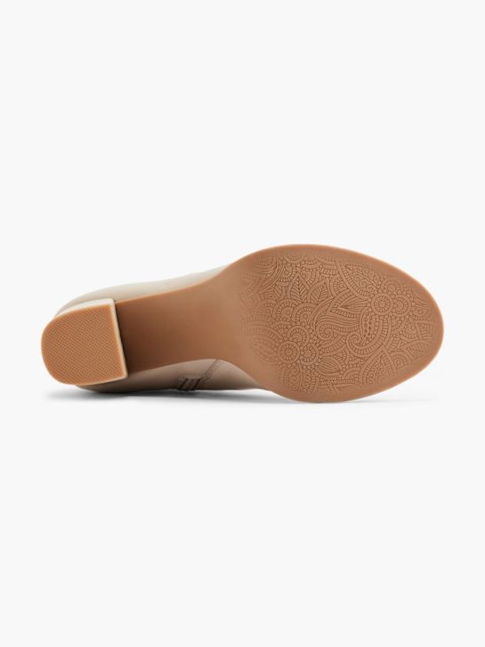 pasarela peep toe talón taupe deichmann