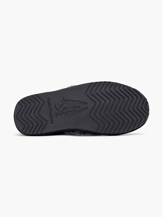 hush puppies de la felpa de zapatillas negro deichmann